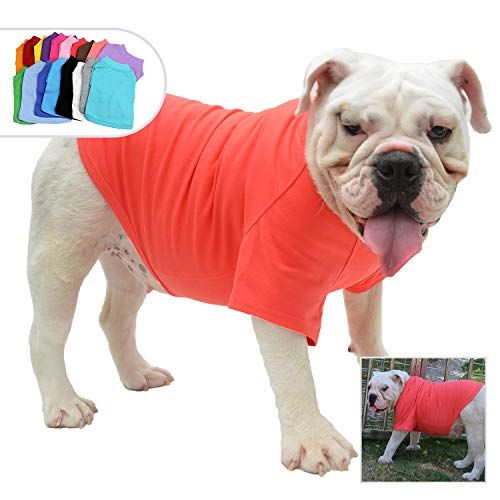 longlongpet 2019 - Disfraz de Perro, Camiseta para Perros Grandes y medianos, 100% algodón, 18 Colores