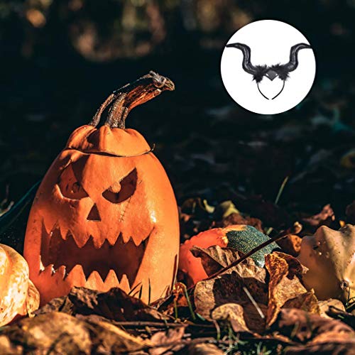 Lurrose Diadema de Cuerno Halloween Banda de Pelo Malvado Animal Cosplay Air Hoop Fiesta de Halloween Cosplay Accesorios de Foto