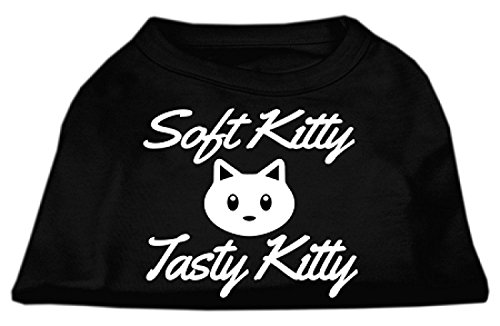 Mirage Mascota Productos Softy Hello Kitty, Tasty Kitty Protector de impresión Perro Camiseta, tamaño Mediano, 30,5 cm, Color Negro