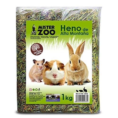 MovilCom® - Heno de Alta montaña para Hamster heno Natural para Mascotas pequeñas heno con Hierbas 1kg