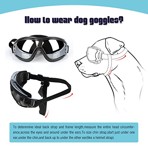 Namsan - Gafas de sol para perros, netivas para mascotas, resistentes al agua y al viento, para perros grandes y medianos