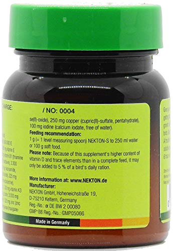 Nekton S - Suplemento vitamínico para pájaros, 1 Unidad (35 g)