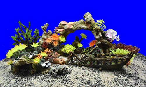 Nobby Coral Piedra con Plantas Acuario Adornos, 15,5 x 9 x 10,5 cm