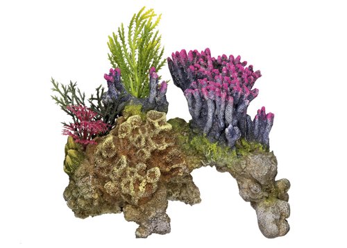 Nobby Coral Piedra con Plantas Acuario Adornos, 15,5 x 9 x 10,5 cm