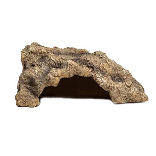 OMEM Reptile Rock Ocultar Cueva Grande en ángulo Recto Ocultar Caja de cría Refugio Terrario Hábitat Decoración