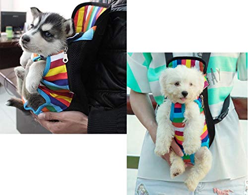 Oyccen Mochila de Lona para Mascotas Bolsa de Transporte de Viaje para Gatos y Perros Pequeños Ajustable Mochila Frontal en Pecho