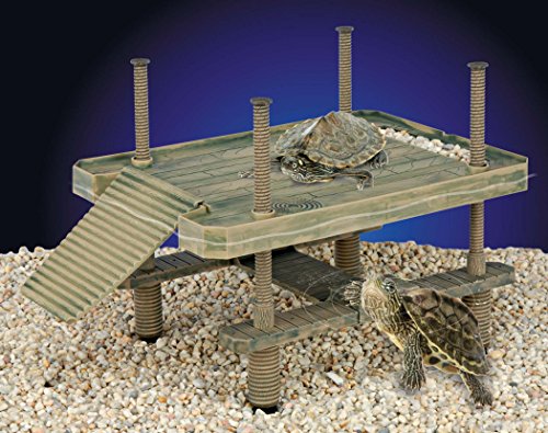 Penn-Plax Gran Tortuga Muelle para Uso en y Fuera del Agua te bronceas Plataforma para pequeñas Reptiles
