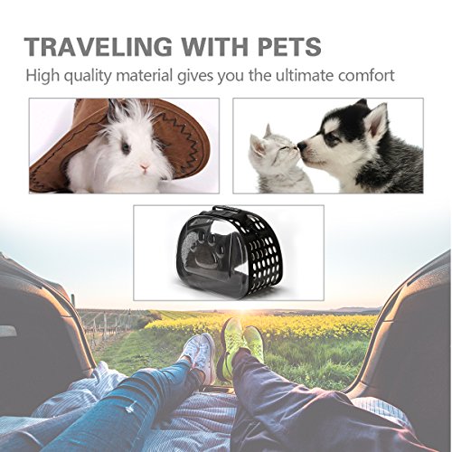 PETCUTE Trasportín para Gatos Bolsa de Transporte para Gatos de Viaje para Mascotas Portador para Gatos Plegables