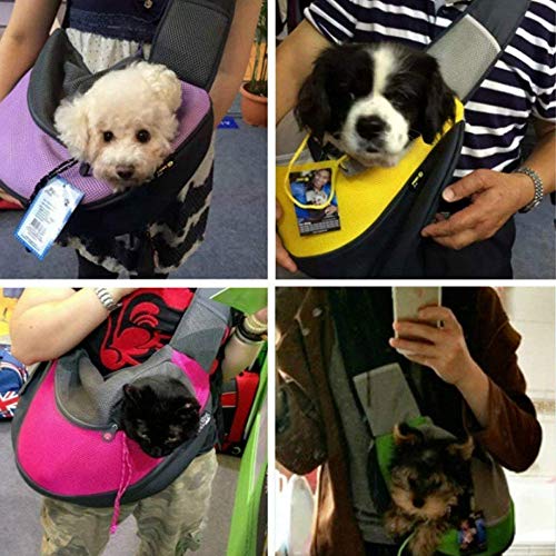 PETEMOO Bandolera para Perro Transportín Bolsa de Viaje para Mascotas Bolsa Portador de Perro Bolso de Hombro para Perros Gatos
