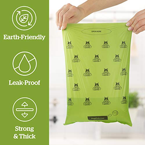 Pogi's Poop Bags - Bolsas para excremento de Perro - 500 Bolsas para despensas y Estaciones de residuos al Aire Libre - Grandes, Biodegradables, Perfumadas, Herméticas (Rollo Grande Único)