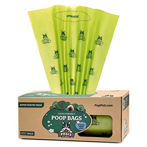 Pogi's Poop Bags - Bolsas para excremento de Perro - 500 Bolsas para despensas y Estaciones de residuos al Aire Libre - Grandes, Biodegradables, Perfumadas, Herméticas (Rollo Grande Único)