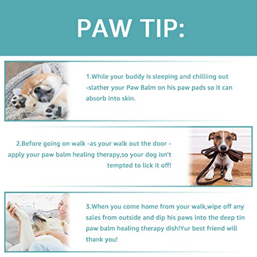 PROTAURI Dog Paw Balm - Hidratante orgánico Natural para la Pata del Perro - Cura y Alivia Las Patas ásperas, agrietadas, irritadas y secas de su Perro causadas por hiperqueratosis - 2 onzas