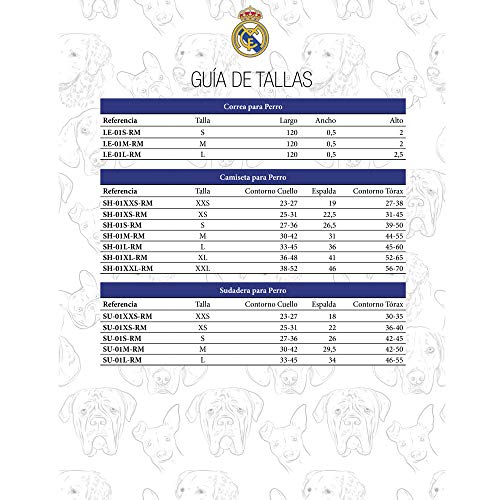 Real Madrid SH-01XXS-RM Camiseta para Perro, Talla XXS