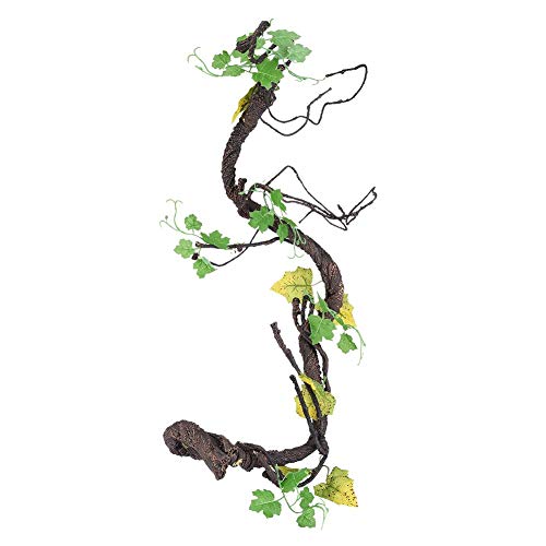 Reptil Plantas Artificiales Flexible Flexible Artificial Árbol Vid Selva Vines Terrario Jaula Hábitat Decoración para Lagarto Araña Camaleón Serpientes Gecko(L)