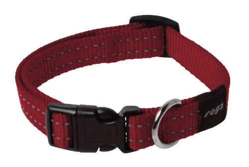 Rogz Collar para Perro Collar con Cinta reflectora Cosida de 1,59 cm
