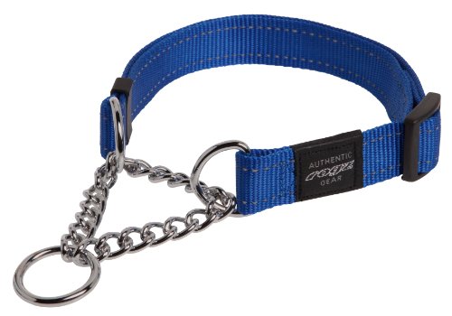 Rogz Utilidad Grande 3/4-inch Reflectante Fanbelt obediencia Half-Check Collar de Perro