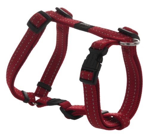 Rogz Utilidad tamaño Mediano 5/8-inch Serpiente Reflectante Ajustable Perro h-Harness
