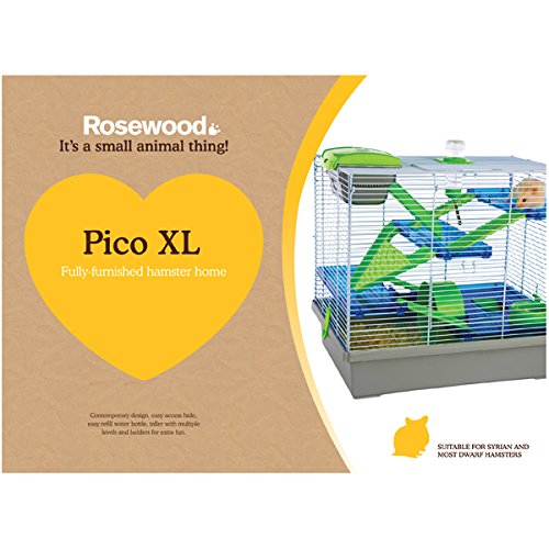 Rosewood Pico Hamster Cage, Extra Large, Silver