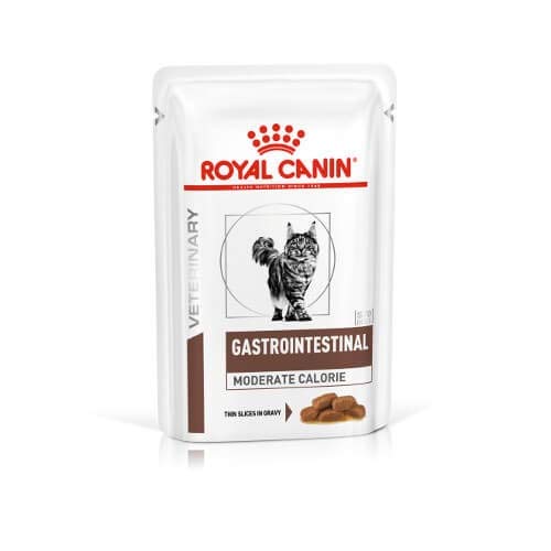 Royal Canin Comida veterinaria de gastrointestinal moderada en calorías para gatos 12x100g