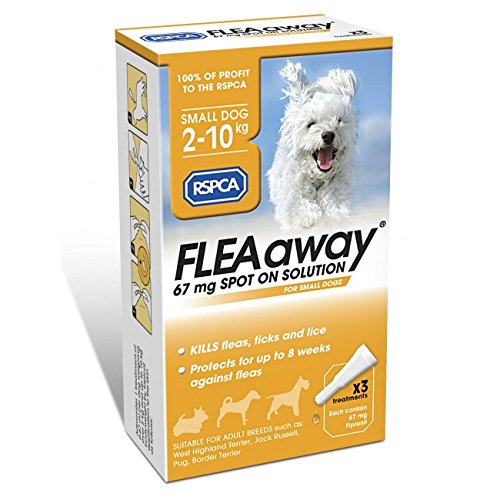 RSPCA FleaAway Spot On Solución para perros pequeños, 67 mg