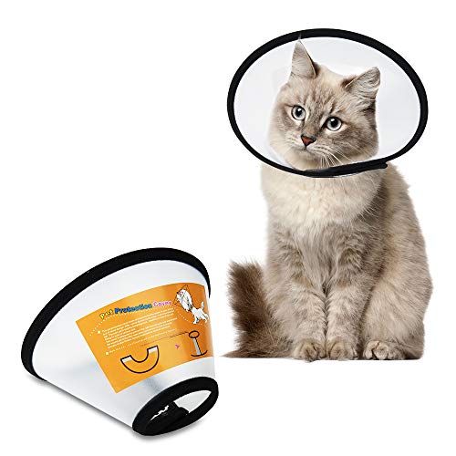 SenPuSi Collar para mascotas de plástico, cuello elisabetano, cuello protector de plástico para gatos, perros pequeños y conejos
