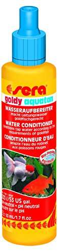 Sera 03057 Goldy aquatan 50 ml – Agua del Grifo en Émbolo (5ml a 20 L de Agua) artgerechtes, y cristalina para Peces