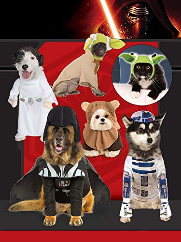 Star Wars - Disfraz de Yoda Deluxe para mascota, Talla M perro (Rubie's 887893-M)