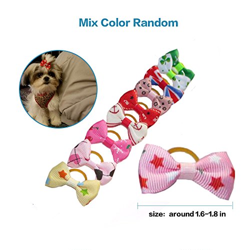 Tangser - Lazos de Pelo para Mascotas con Bandas de Goma, diseño de Oso de Peluche, Multicolor
