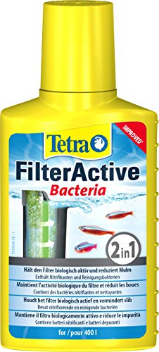 Tetra FilterActive 100 ml - Contiene bacterias iniciadoras vivas y bacterias limpiadoras reductoras de lodo