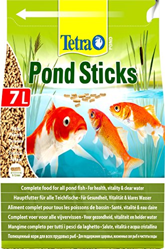 Tetra Pond Sticks 7 L - Alimento para peces de estanque, para peces sanos y agua clara, diferentes tamaños