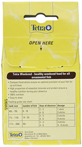 Tetra Weekend Holiday - Juego de 10 palitos de comida para peces