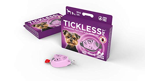 Tickless Pet Repelente ultrasónico de pulgas y garrapatas - Rosado