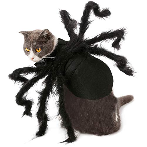 Traje De Araña para Mascotas, Ropa De Araña para Mascotas Perro Gato Horror Simulación Araña De Felpa Disfraz De Disfraz para Gatos, Perros
