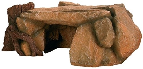 Trixie 8847 Meseta de roca con Tronco de árbol para decoración de Acuario, 25 cm