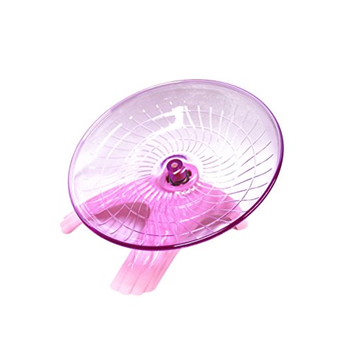 UEETEK - Disco giratorio silencioso antideslizante para hámsters erizos, mascotas pequeñas, rueda de ejercicio (color al azar)