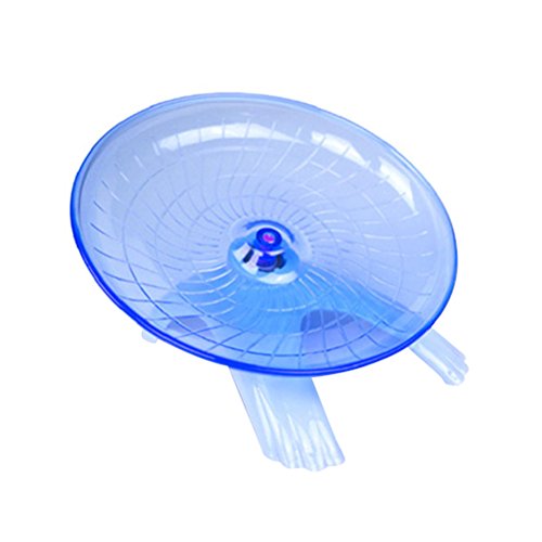 UEETEK - Disco giratorio silencioso antideslizante para hámsters erizos, mascotas pequeñas, rueda de ejercicio (color al azar)