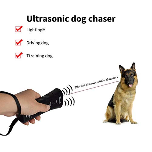 Volwco Antiladridos Perros, 2019 Control Ultrasónico Mejorado De La Corteza del Perro, Dispositivo para Controlar Los Ladridos para El Exterior A Prueba De Agua, Seguro para Perros (De Mano)