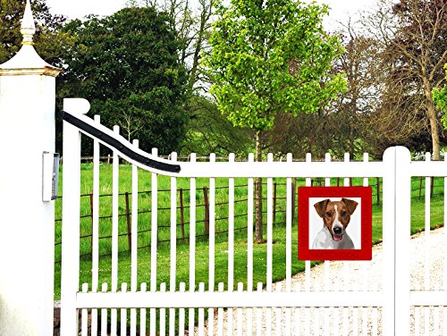 WATCH4DOGZ Jack Russell Terrier Placa para Perro, 8.67 x 8.67 Pulgadas