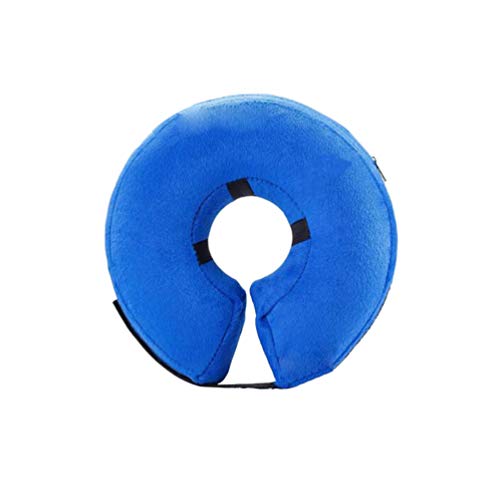 Xinwcang Collar Isabelino Inflable para Perros Collar de Recuperación Azul XL