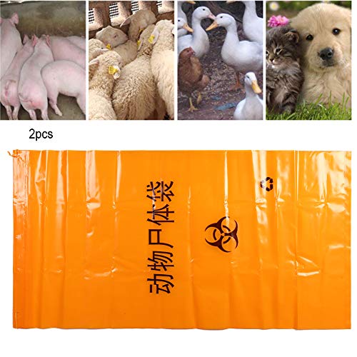 Yunnyp Bolsa de Tratamiento Inofensivo para Mascotas Bolsa de Cubierta de Degradación de Autopsia de Animales Veterinarios 2 Piezas