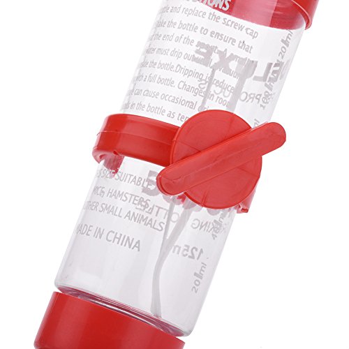 125ML Plástico Animales pequeños Botella de conejo para el hámster Ardilla agua bebiendo dispensador botellas (color al azar)