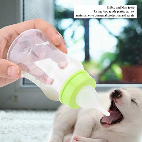 4Pcs Kits De Comedero De Biberones para Amamantar con Reemplazo De Niple Cepillo De Limpieza Biberón De Gato para Gatitos Recién Nacidos Cachorros Conejos Animales Pequeños (150ML)