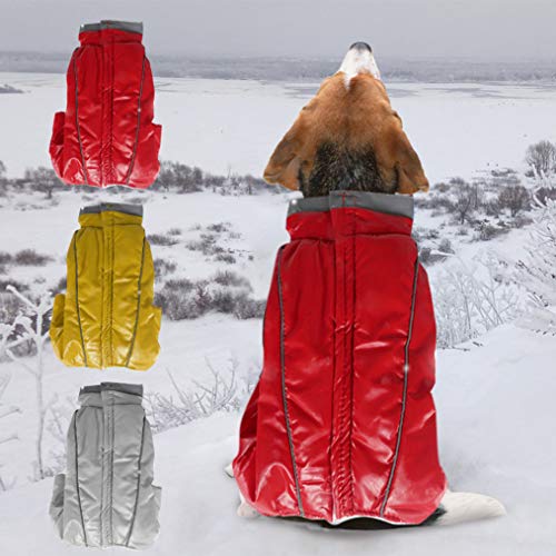 Abrigo cálido de Invierno para Perros pequeños Puffy Impermeable Mono para Mascotas Reflective Boy Girl Dog Snow Overol