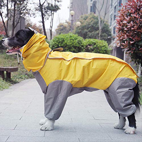 AEWB - Chubasquero para perros grandes y grandes, impermeable al aire libre, con capucha