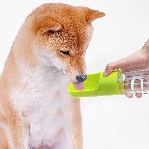 AIFUDA Portátil Mascota Botella de agua con Plegable Tazón de perro, Mascotas Dispensador de agua Bebida Alimentador Plato de riego para Al aire libre Para caminar Excursionismo Viaje