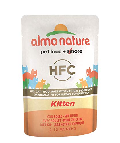 almo nature Cat HFC Cuisine Kitten Pollo, 55 g, Pack of 24