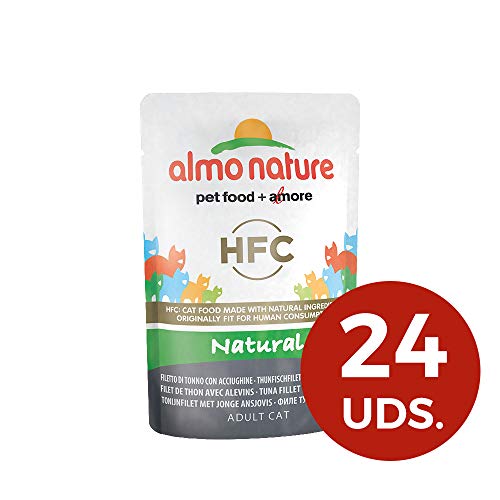 Almo Nature Cat HFC Natural Atún con Anchoas, 55 g, 24