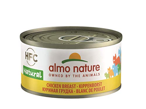 Almo Nature HFC Natural - Comida para Gatos mojada con Pecho de Pollo (Paquete de 24 x 70 g)