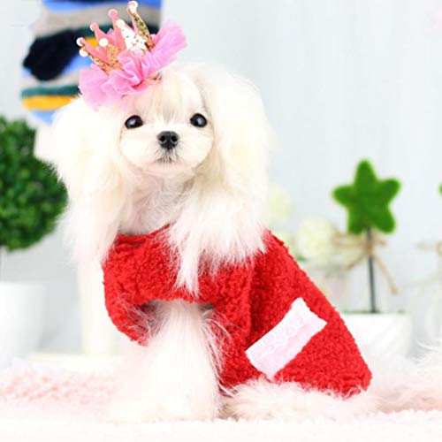 AMURAO Abrigos para Perros de Invierno con Bolsillo Chaquetas Gruesas Suéter para Cachorros Gato Ropa para Mascotas Yorkshire Chihuahua
