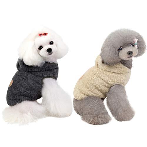 AMURAO Cute Pet Coat Dog Costume Warm Velvet Puppy Hoodie Outfit Winter Jacket Ropa para Mascotas pequeñas y Medianas